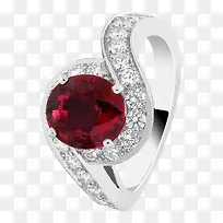 产品实物圆形单科钮壁红宝石戒指-空若网 产品实物圆形单科钮壁红宝石戒指-空若网