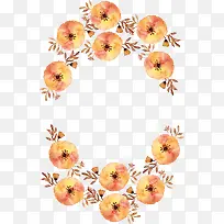 金色水彩花朵边框-空若网 金色水彩花朵边框-空若网