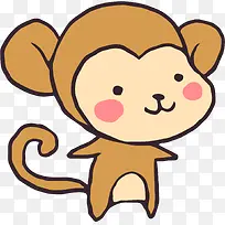 矢量图顽皮的小猴子-空若网 矢量图顽皮的小猴子-空若网