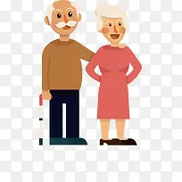 卡通老年爱情插画-空若网 卡通老年爱情插画-空若网