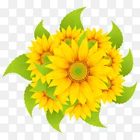 手绘卡通黄色小菊花-空若网 手绘卡通黄色小菊花-空若网