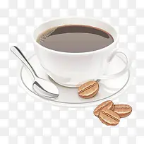 咖啡和散落的咖啡豆-空若网 咖啡和散落的咖啡豆-空若网