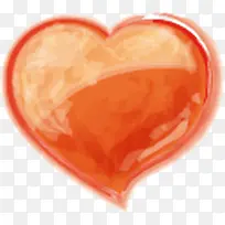 黄色手绘蜡笔爱心-空若网 黄色手绘蜡笔爱心-空若网