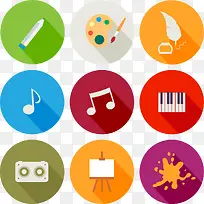 矢量手绘兴趣爱好图标-空若网 矢量手绘兴趣爱好图标-空若网