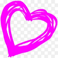 粉色蜡笔画爱心七夕情人节-空若网 粉色蜡笔画爱心七夕情人节-空若网