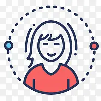 扁平化女生PNG下载-空若网 扁平化女生PNG下载-空若网