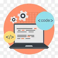 矢量扁平电脑编程图-空若网 矢量扁平电脑编程图-空若网