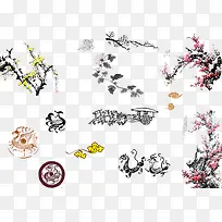 手绘古典卡通 卡通手绘花枝-空若网 手绘古典卡通 卡通手绘花枝-空若网