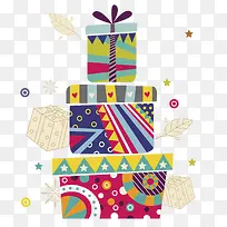 三个花式图案礼物盒-空若网 三个花式图案礼物盒-空若网