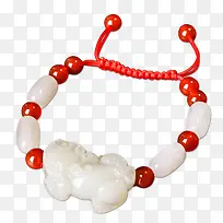 白玉貔貅手链-空若网 白玉貔貅手链-空若网