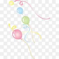 多彩漂浮绸带气球-空若网 多彩漂浮绸带气球-空若网