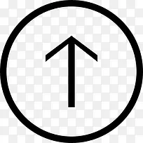 ���ϼ�ͷ��Բ�ΰ�ťͼ��-������