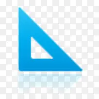 尺三角形超级单蓝图标-空若网 尺三角形超级单蓝图标-空若网