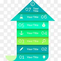 彩色箭头数字标签-空若网 彩色箭头数字标签-空若网