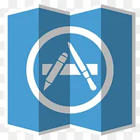 Ӧ�ó����̵�folded-social-media-icon-������