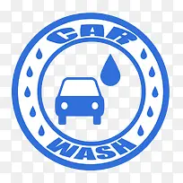 蓝色简约圆形车辆清洗图标-空若网 蓝色简约圆形车辆清洗图标-空若网