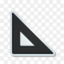 尺三角形超级单声道黑贴纸图标-空若网 尺三角形超级单声道黑贴纸图标-空若网