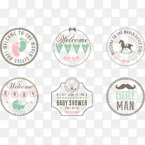 矢量宝贝标签集插图-空若网 矢量宝贝标签集插图-空若网