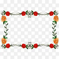 玫瑰花朵花边-空若网 玫瑰花朵花边-空若网