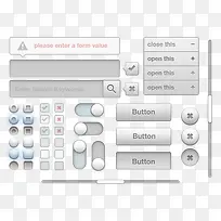 银灰色UI工具包-空若网 银灰色UI工具包-空若网
