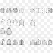 矢量上衣设计款式图-空若网 矢量上衣设计款式图-空若网