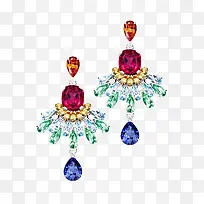 彩色宝石耳环-空若网 彩色宝石耳环-空若网