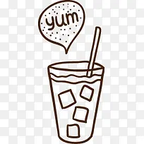 奶茶饮品线稿-空若网 奶茶饮品线稿-空若网