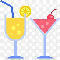 扁平化果汁饮料免抠素材-空若网 扁平化果汁饮料免抠素材-空若网