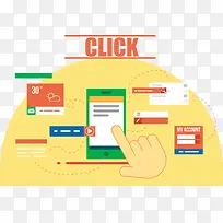 点击手机矢量-空若网 点击手机矢量-空若网
