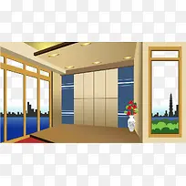 手绘卧室矢量图-空若网 手绘卧室矢量图-空若网