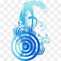 蓝色潮流花纹-空若网 蓝色潮流花纹-空若网