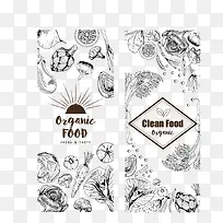 矢量黑白餐厅菜单设计元素-空若网 矢量黑白餐厅菜单设计元素-空若网