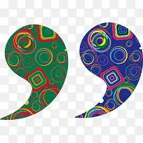 矢量可爱商务逗号装饰素材-空若网 矢量可爱商务逗号装饰素材-空若网