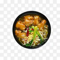 黑色碗里的食物猪脚面-空若网 黑色碗里的食物猪脚面-空若网