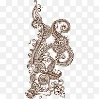 棕色植物图腾-空若网 棕色植物图腾-空若网