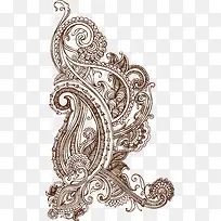 棕色植物图腾-空若网 棕色植物图腾-空若网