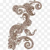 棕色植物图腾-空若网 棕色植物图腾-空若网