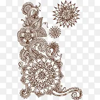 棕色植物图腾-空若网 棕色植物图腾-空若网