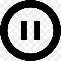 暂停的圆形按钮图标-空若网 暂停的圆形按钮图标-空若网