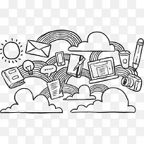 手绘博客元素背景-空若网 手绘博客元素背景-空若网