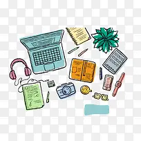 手绘工作场所的一个博客的背景-空若网 手绘工作场所的一个博客的背景-空若网