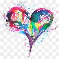 水彩爱心-空若网 水彩爱心-空若网