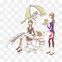 手绘时尚年轻女性-空若网 手绘时尚年轻女性-空若网