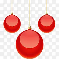 红色的圣诞节圣诞球-空若网 红色的圣诞节圣诞球-空若网