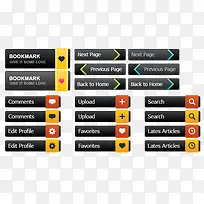 黑色主题按钮UI合集-空若网 黑色主题按钮UI合集-空若网