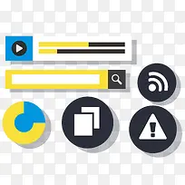 矢量扁平化搜索按钮图标-空若网 矢量扁平化搜索按钮图标-空若网