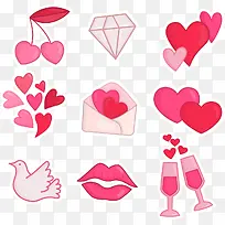 粉红色性感爱情贴纸-空若网 粉红色性感爱情贴纸-空若网
