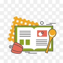 彩色手绘线稿食谱元素-空若网 彩色手绘线稿食谱元素-空若网