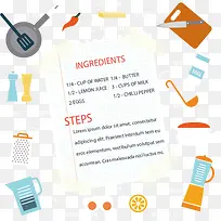 矢量手绘食谱配料-空若网 矢量手绘食谱配料-空若网