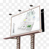 立体多媒体广告牌免抠素材-空若网 立体多媒体广告牌免抠素材-空若网